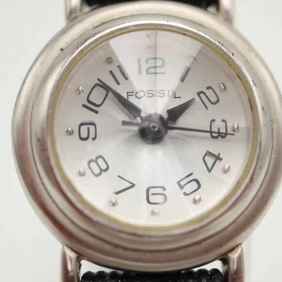 Vintage Fossil Womens Silver Tone Prism Crystal 24mm Watch PC9631 w New Battery - Picture 6 of 16